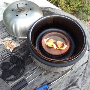 Smoking salmon