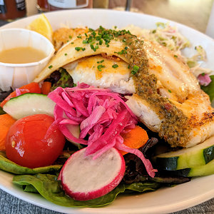 Grilled fish salad
