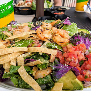 Grilled shrimp salad