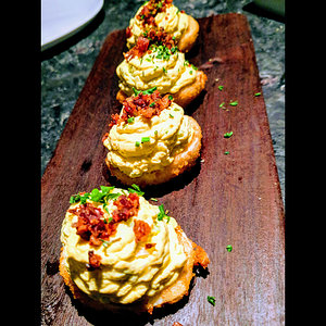 Bacon deviled eggs