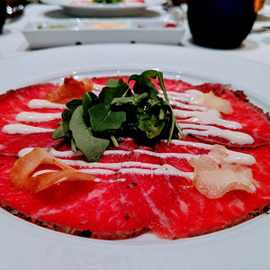 Beef carpaccio at the Blu Restaurant