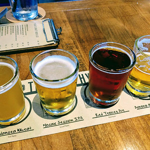 Beer tasting at Karl Strauss in Carlsbad