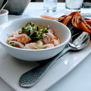 Fish and Shrimp Ceviche with Plantain Chips