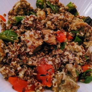Quinoa with roasted veggies