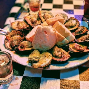 Chargrilled oysters