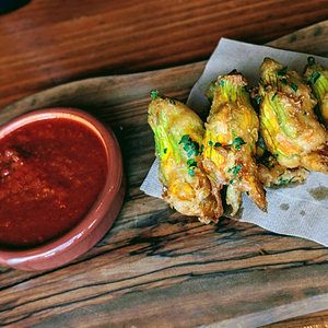 Crispy squash blossoms