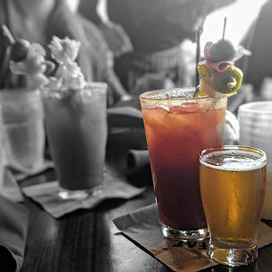 Bloody Mary with a beer back