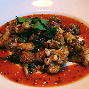 Flash fried cauliflower