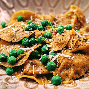 Organic grilled vegetable ravioli