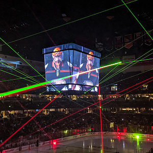 Ducks opening night laser show
