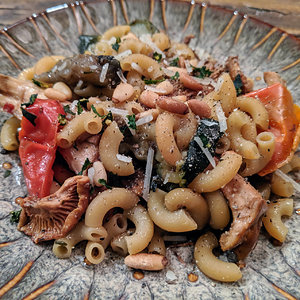 Green lentil pasta