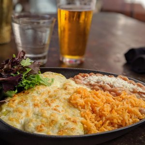 Shrimp + crab enchiladas
