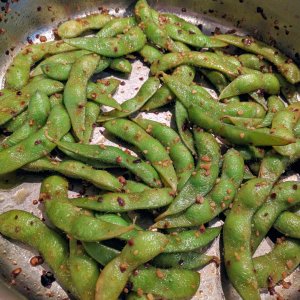 Homecooked edamame