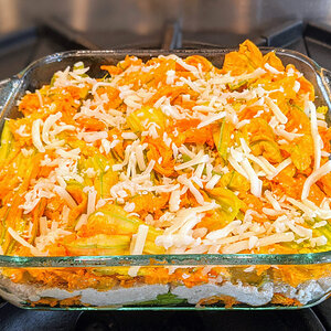 Baking squash blossoms