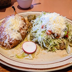 Tostadita & Chile Relleno at Ricardo's Place