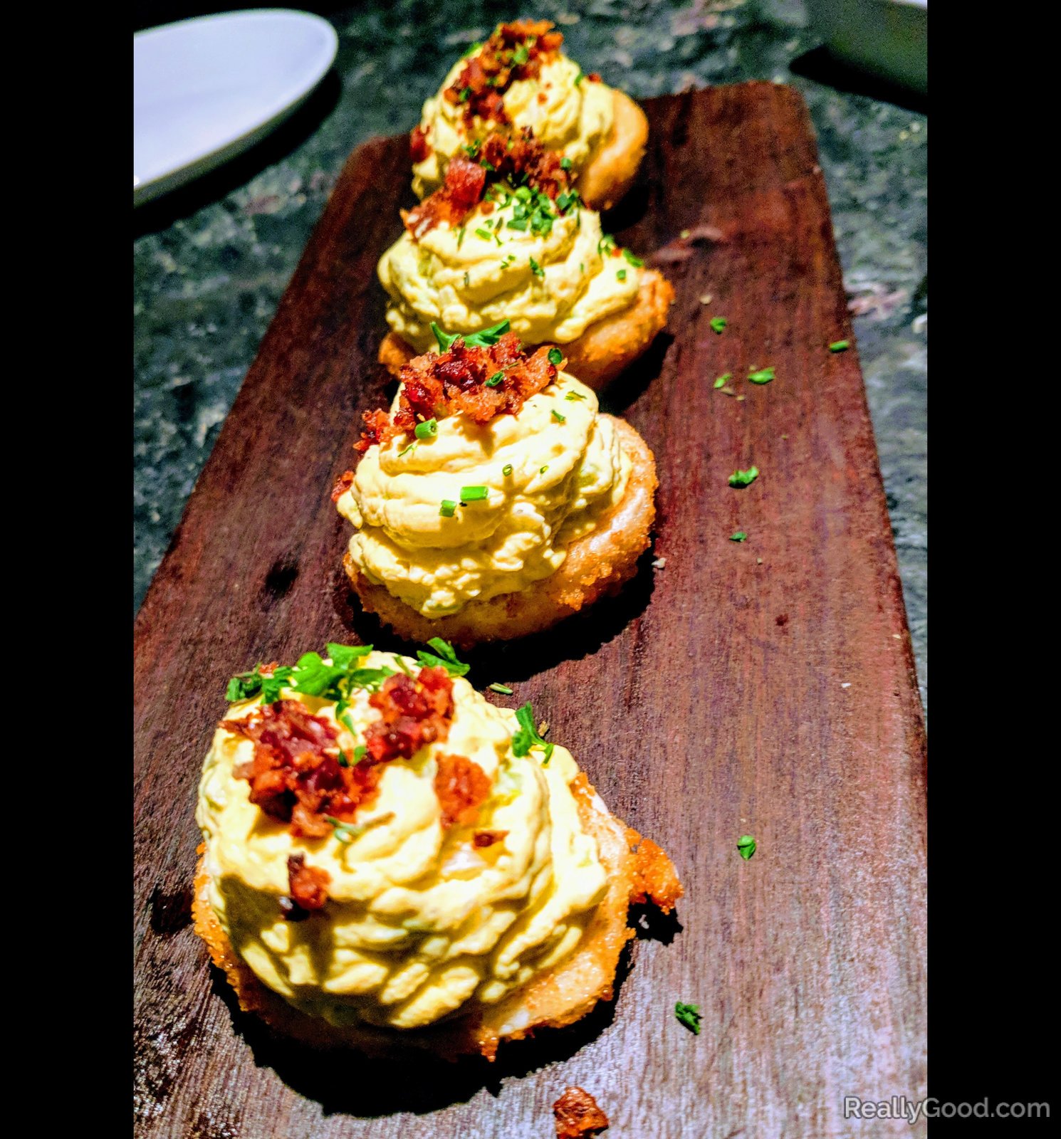 Bacon deviled eggs