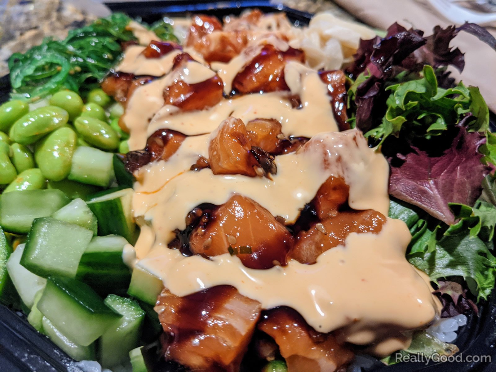 Salmon poke bowl
