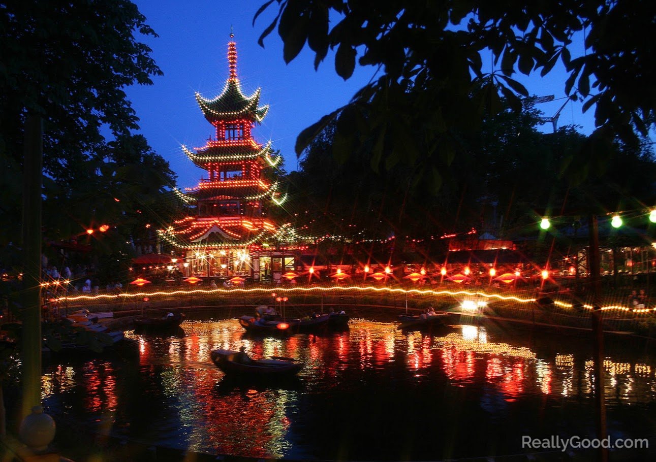 Tivoli Gardens in Copenhagen, Denmark